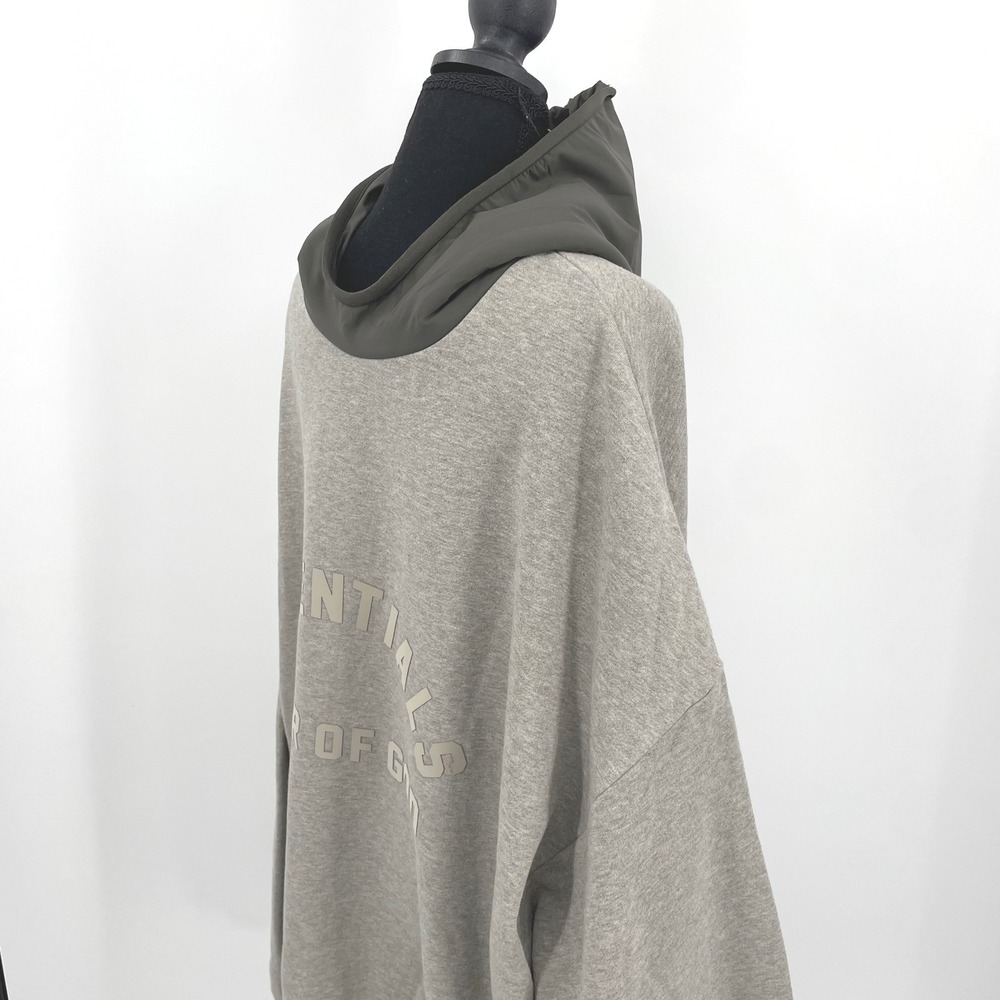 Fear of God Essentials Hoodie Mens XL Grey Contrast Hood Gorpcore Luxury NWT - Picture 5 of 16